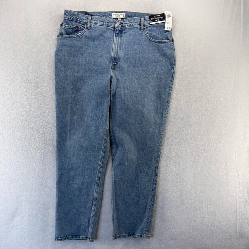 Abercrombie Fitch Jeans Women's 34 90s Straight Ultra High Rise Curve Love NEW